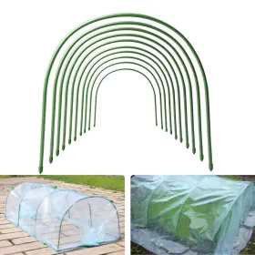 12PC 4ft*0.31inch Small Greenhouse Plastic Elbows, Garden Arch Support Accessories, Greenhouse Arch Pole Connecting Pipes, Support Fixtures