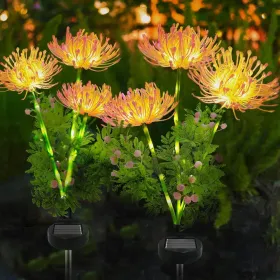 4 Pack Solar Garden Lights Outdoor, Solar Flower Lights For Yard With Lighting Modes, Glowing Flowers & Stems, Auto ON/Off Outdoor Light For Garden De (Option: 4PCS)