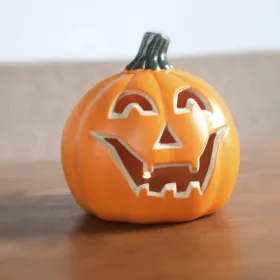 Lantern Halloween Pumpkin Lights- Waterproof Pre-lit Pumpkin Lighted JackoLantern For Halloween Porch, Party, Front Door, Fireplace Indoor And Outdoor (Option: 5InchsmileFace)