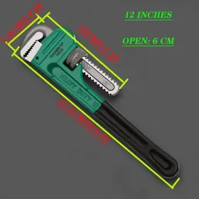 8/12/14/18 Inch Professional Multi-Size Pipe Wrench - Heavy Duty Plumbing Tool For Industrial Repair, Automotive & Home Use, Ergonomic Grip, Anti-Slip (Option: 12lnches)