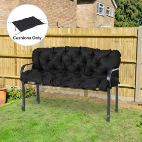 59'' X 38'' Tufted Bench Cushion For Outdoor Furniture, 3-Seater Replacement For Swing Chair, Patio Sofa Couch, TIKTOK Prohibits Sales (Option: Dark Gray)