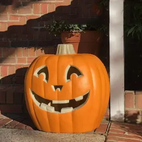 Lantern Halloween Pumpkin Lights- Waterproof Pre-lit Pumpkin Lighted JackoLantern For Halloween Porch, Party, Front Door, Fireplace Indoor And Outdoor (Option: 21insmileFace)
