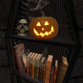 Lantern Halloween Pumpkin Lights- Waterproof Pre-lit Pumpkin Lighted JackoLantern For Halloween Porch, Party, Front Door, Fireplace Indoor And Outdoor (Option: 9InchsmileFace)