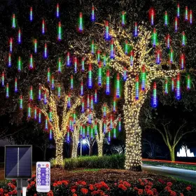 Outdoor Christmas Lights, Outdoor Halloween Lights, LED Meteor Shower Lights, Suitable For Christmas, Weddings, Parties, Festivals, Gardens, Tree Deco (Option: 1PCS)
