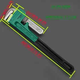 8/12/14/18 Inch Professional Multi-Size Pipe Wrench - Heavy Duty Plumbing Tool For Industrial Repair, Automotive & Home Use, Ergonomic Grip, Anti-Slip (Option: 18lnches)
