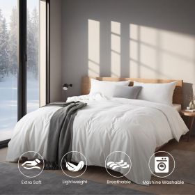 White & Pink Extra Large Duvet Cover Set Crafted From Premium Breathable Microfiber In Bohemian Style. Hotel-grade Minimalist Design Suitable For Bedr (Option: White-K)